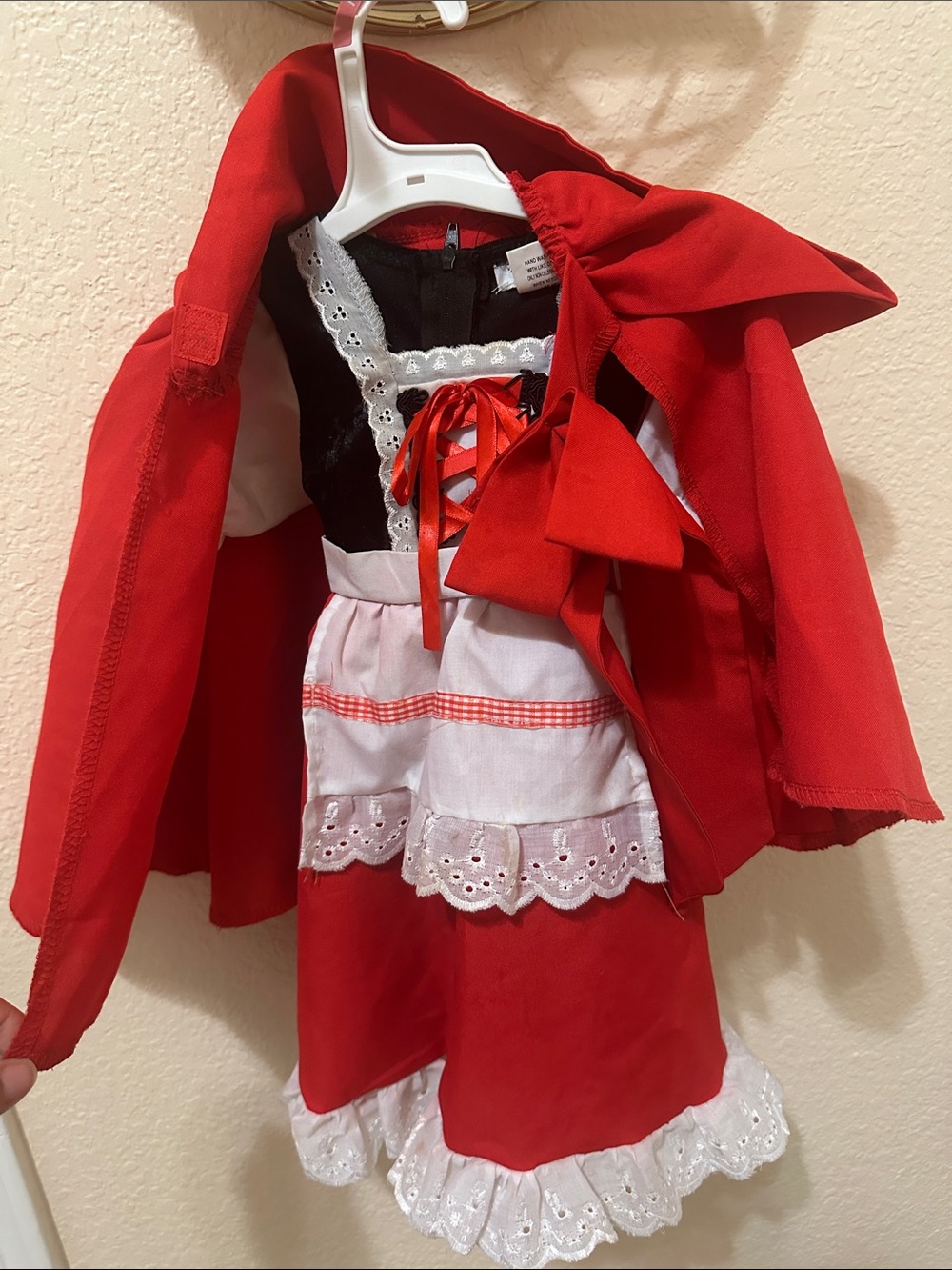 Girls Red Little Red Riding Hood Costume with Cape